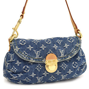 Louis Vuitton Mini Pleaty Shoulder Bag Denim Blue